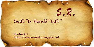Sváb Renátó névjegykártya